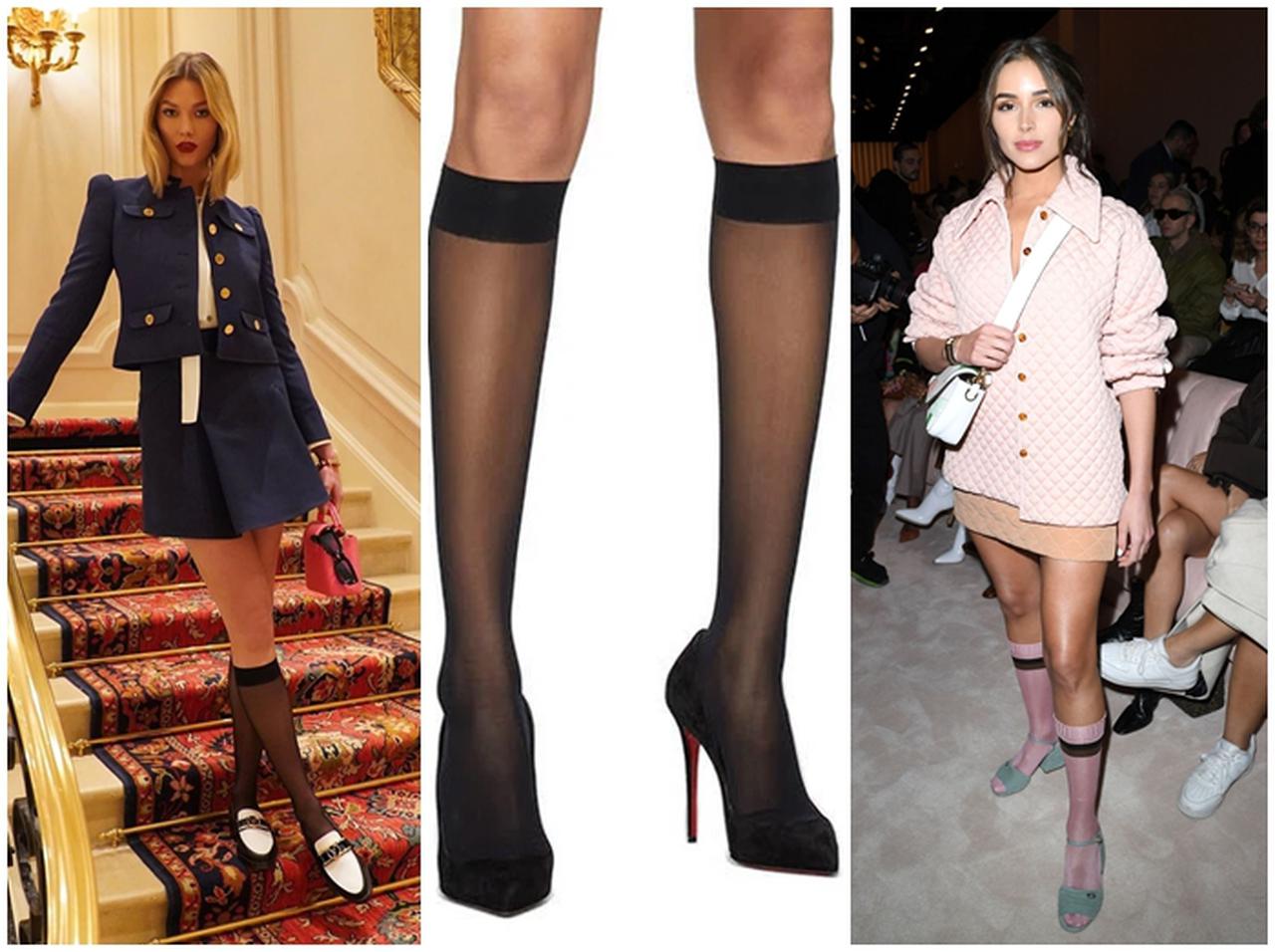 足元の春トレンドに「ハイソックス」がIN!シアーなソックスが狙い目