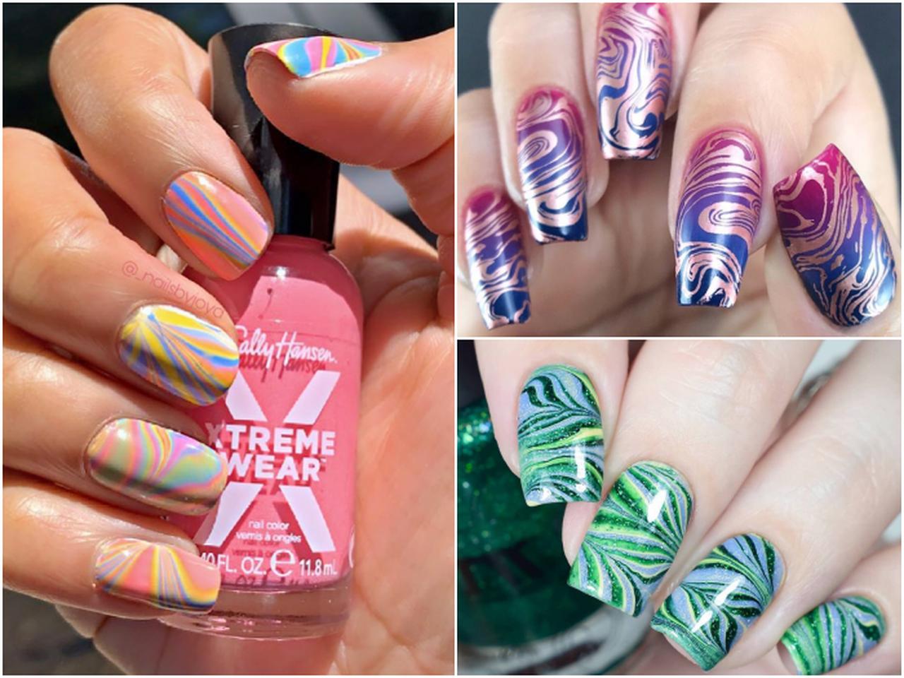 簡単＆楽しい！「ウォーターマーブルネイル」をキレイに仕上げるテクニック