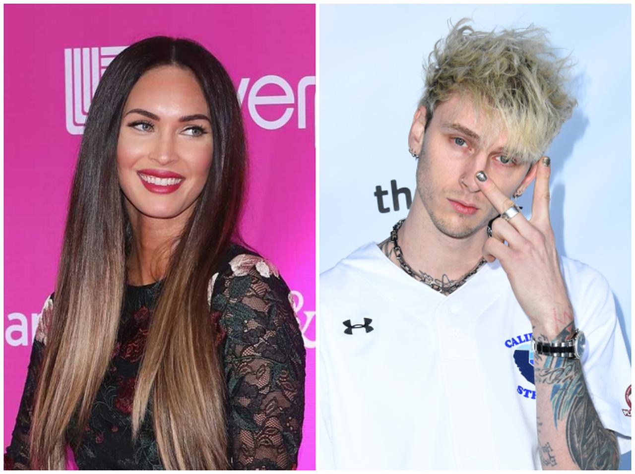 ミーガン・フォックス、“噂の男”マシン・ガン・ケリーと「テープ越し」にキス