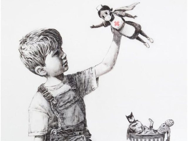 バンクシー、「コロナパニック後の子供の未来」を連想させる新作が深い