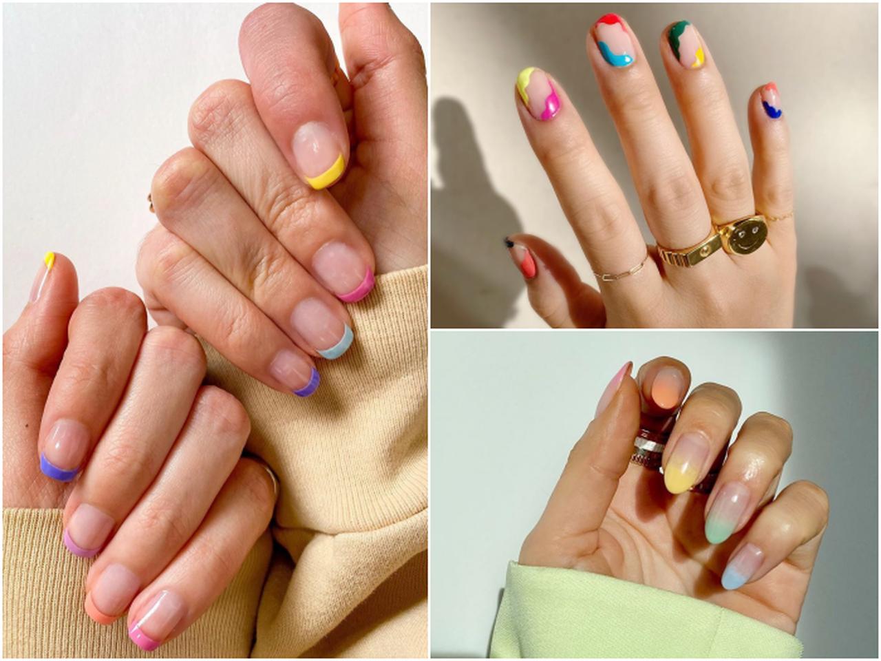 虹色でハッピーチャージ!「レインボーフレンチネイル」が可愛すぎる