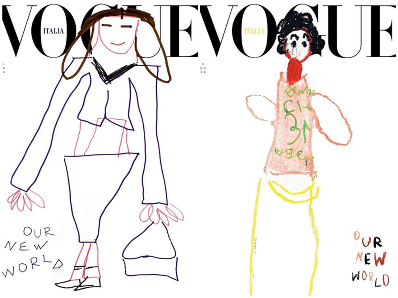 Vogueイタリア版が神対応!新型コロナで休校になった子供の絵を表紙に
