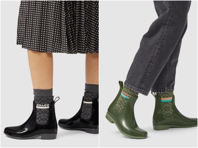 コーチ、ロゴとパターンが目を引く新作レインブーツが発売