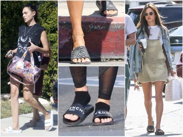 セレブの夏の足元は「スライドサンダル」でラクにスタイルアップ！