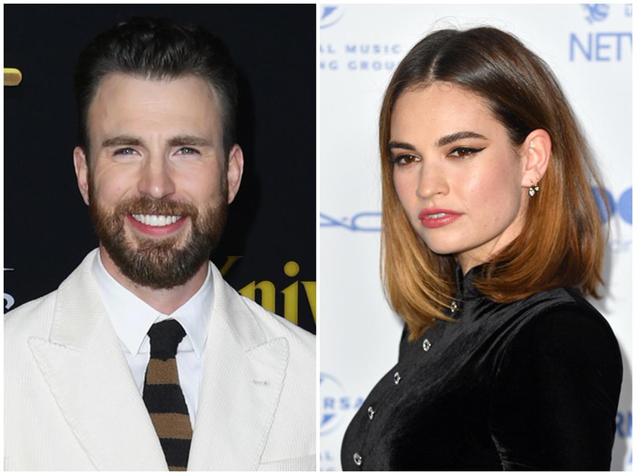 クリス・エヴァンス、リリー・ジェームズとロンドンでお出かけ