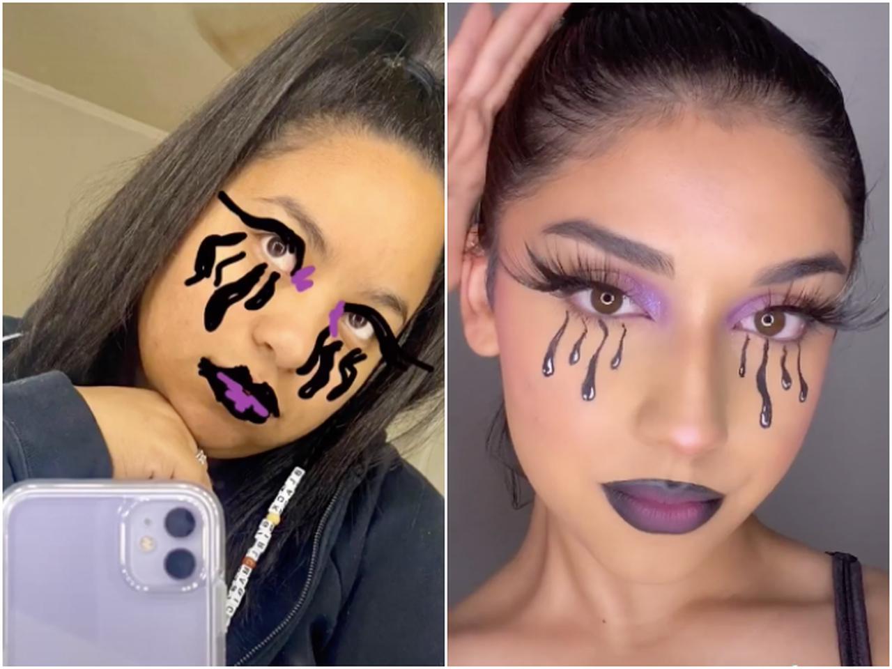 雑なイラストが“芸術的なアイメイク”に変身!?ユニークなチャレンジが海外で流行中