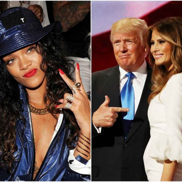 リアーナ、メラニア夫人に「手つなぎ拒否」されるトランプ大統領をイジる