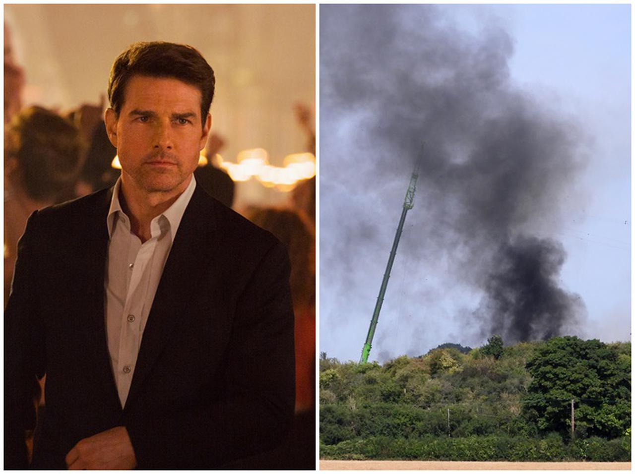 『ミッション:インポッシブル』撮影中のバイク炎上の瞬間をキャッチ、事故で基地が封鎖