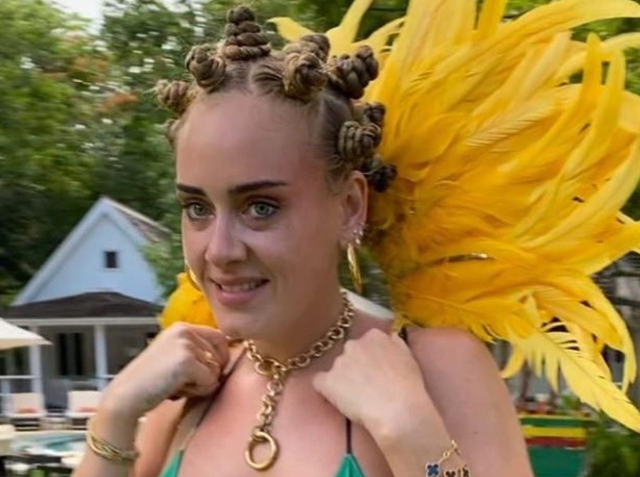 アデル、初のビキニ姿公開がいろいろな意味で論争を呼ぶ