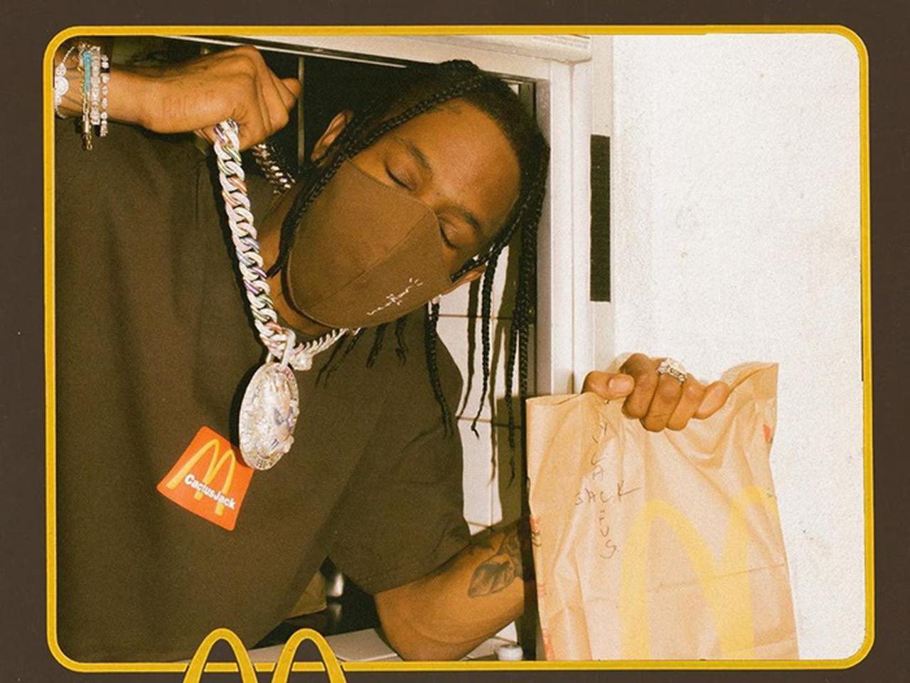 トラヴィス・スコット、マクドナルドとのコラボを祝し店舗に顔を出しパニック