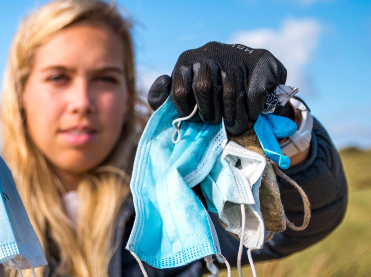 浜辺に「マスク」が、使い捨てマスクのゴミ問題が深刻に