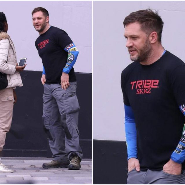 トム・ハーディ、入れ代わり立ち代わりやって来るファンに出血大サービス【写真アリ】