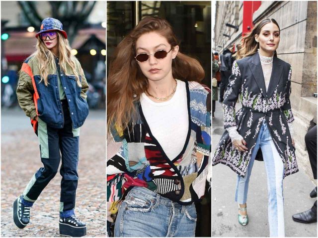 パッチワークがこの秋の最旬トレンド！人気セレブのコーデを拝見