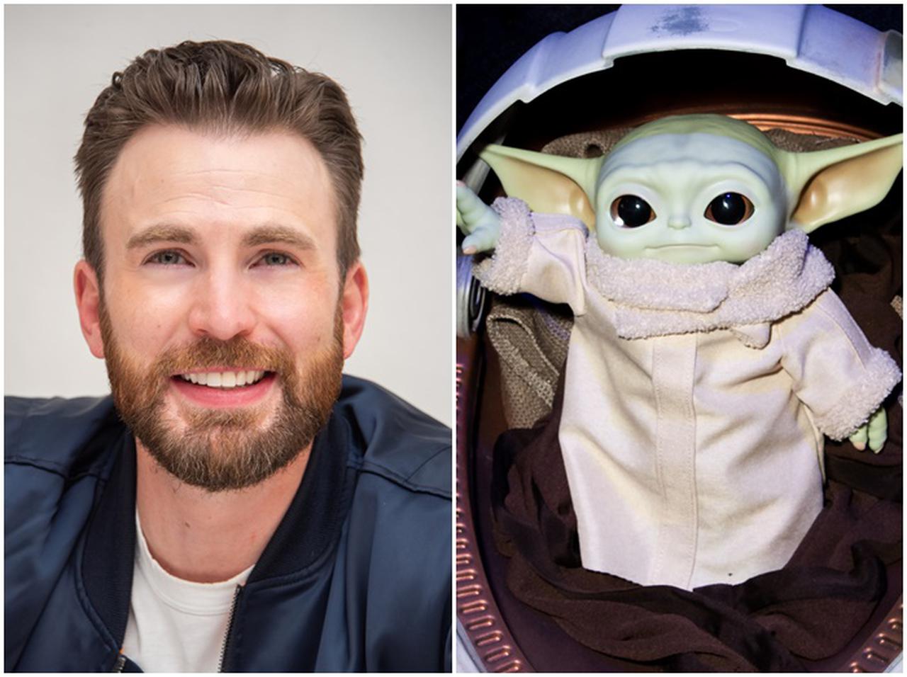 クリス・エヴァンスとベビーヨーダが似てる、愛されキャラのシンクロ画像が癒しの極み