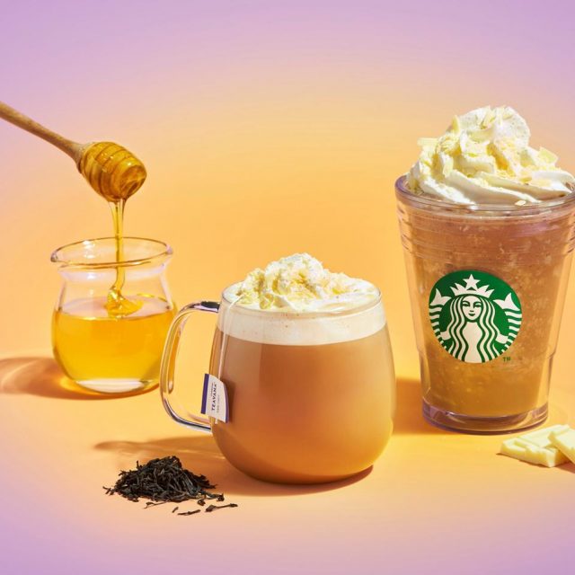 スタバ新作は、アールグレイとハニーのフラペチーノとティー ラテ