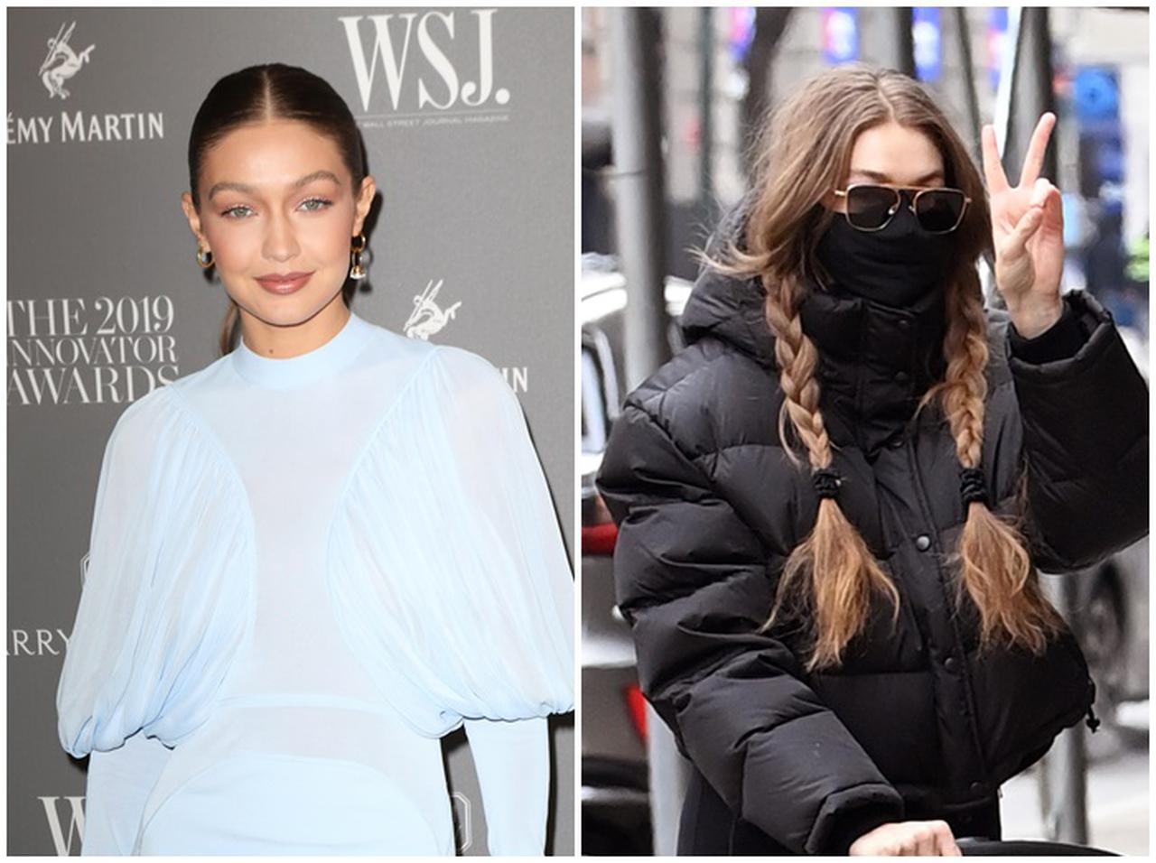 ジジ・ハディッド、子供と散歩中もパパラッチにピースサイン