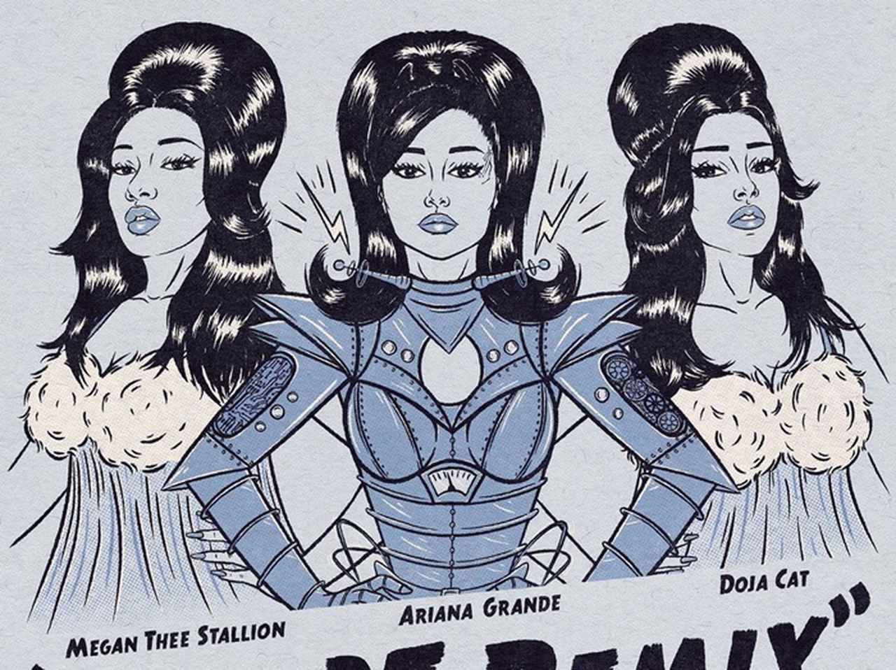 アリアナ・グランデ、メーガン＆ドージャが参加した「34+35」のリミックスバーションを公開