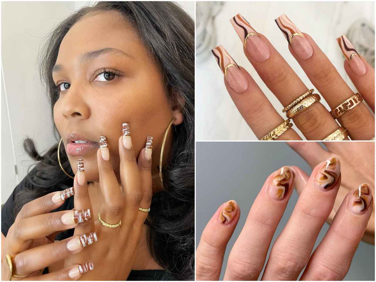 バレンタインにピッタリ!海外の「チョコレートマーブルネイル」が可愛すぎる