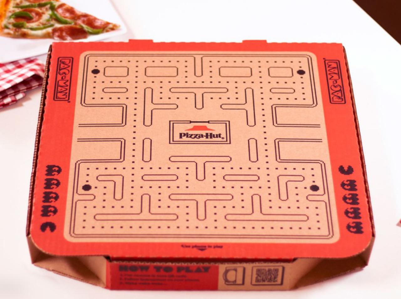 ピザハット、「ピザの箱」を使ったパックマンとのコラボが天才的