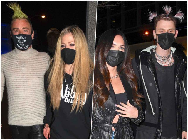 アヴリル＆モッド・サン、ミーガン＆MGKとステーキハウスでWデート【写真アリ】