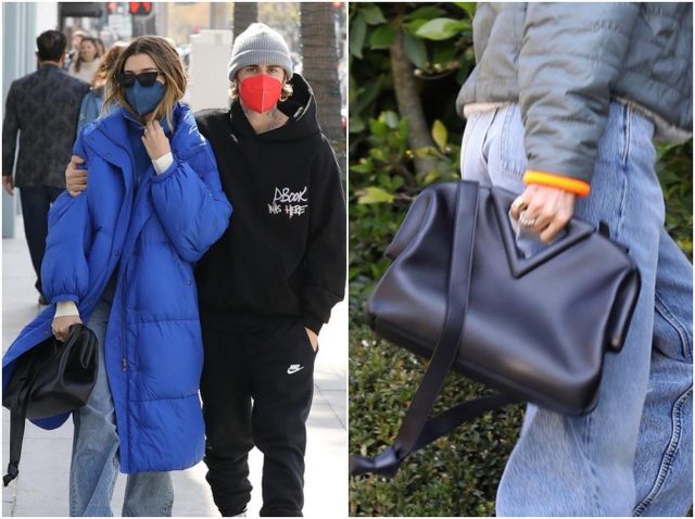 三角形ハンドルが新鮮！ボッテガ・ヴェネタの新作バッグをヘイリー・ビーバーがヘビロテ