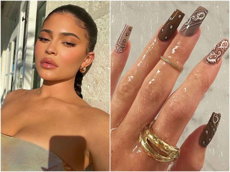 カイリーも夢中!今年の「バンダナネイル」はブラウンが合言葉