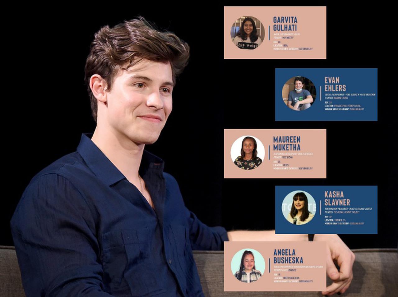 ショーン・メンデスが応援!サステナブルな社会づくりをリードする5人の若者たち【アースデイ特集】