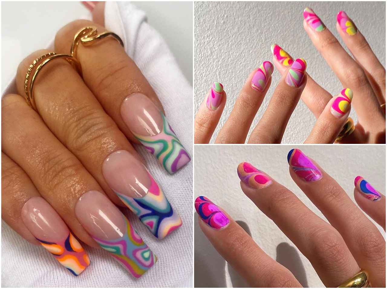柄ネイルの新トレンド「カラフル・マーブルネイル」のデザイン5選