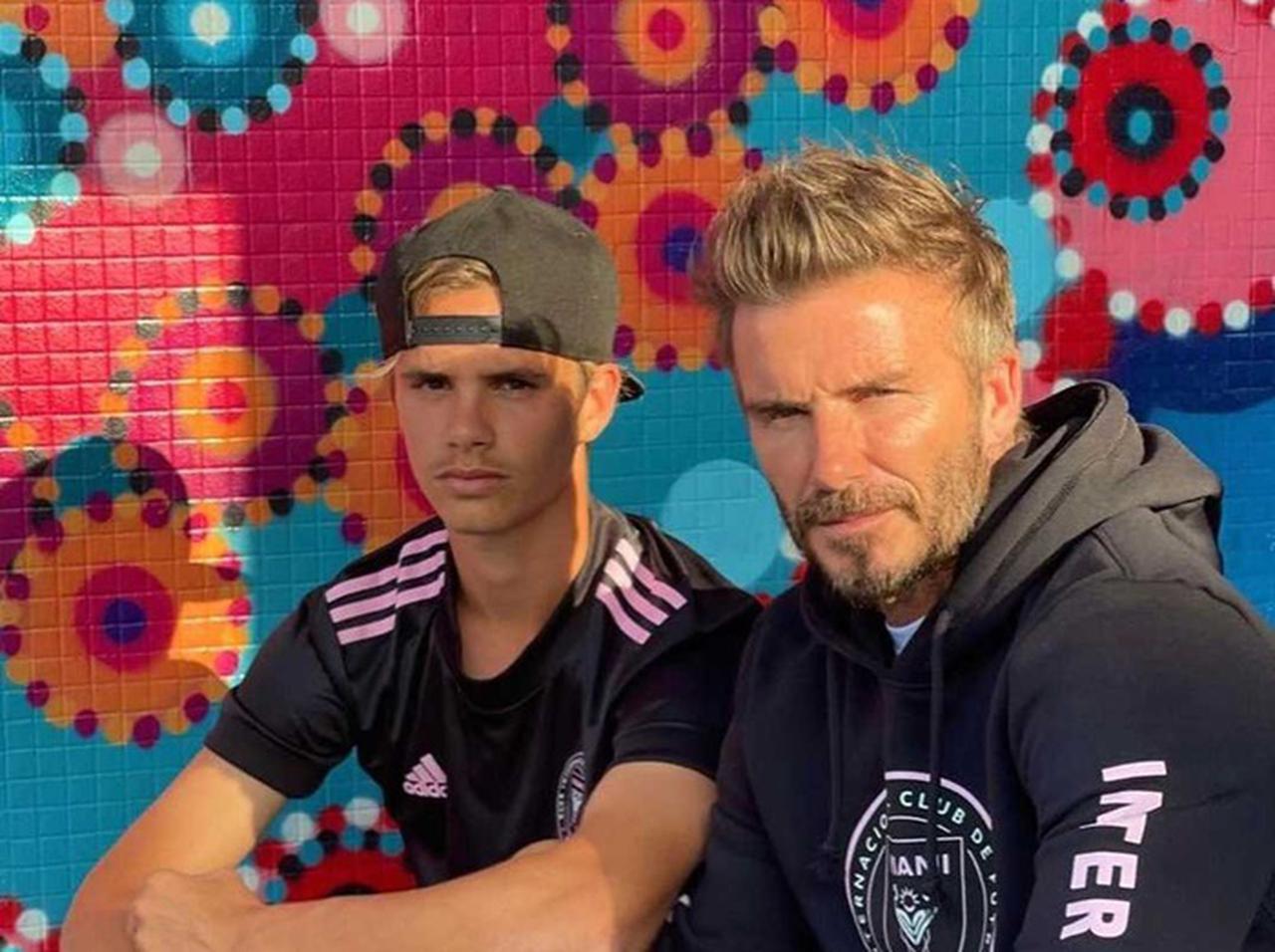 ベッカム家次男、父親デビッドにヘアスタイルをからかわれる