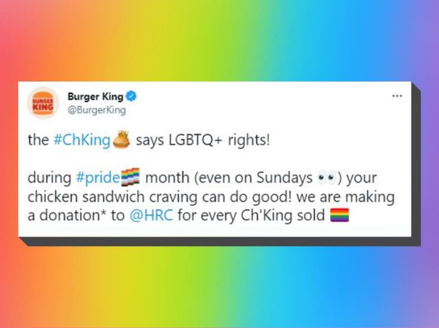 バーガーキング、反LGBTQ+企業を「辛口チキンネタ」でいじり倒す