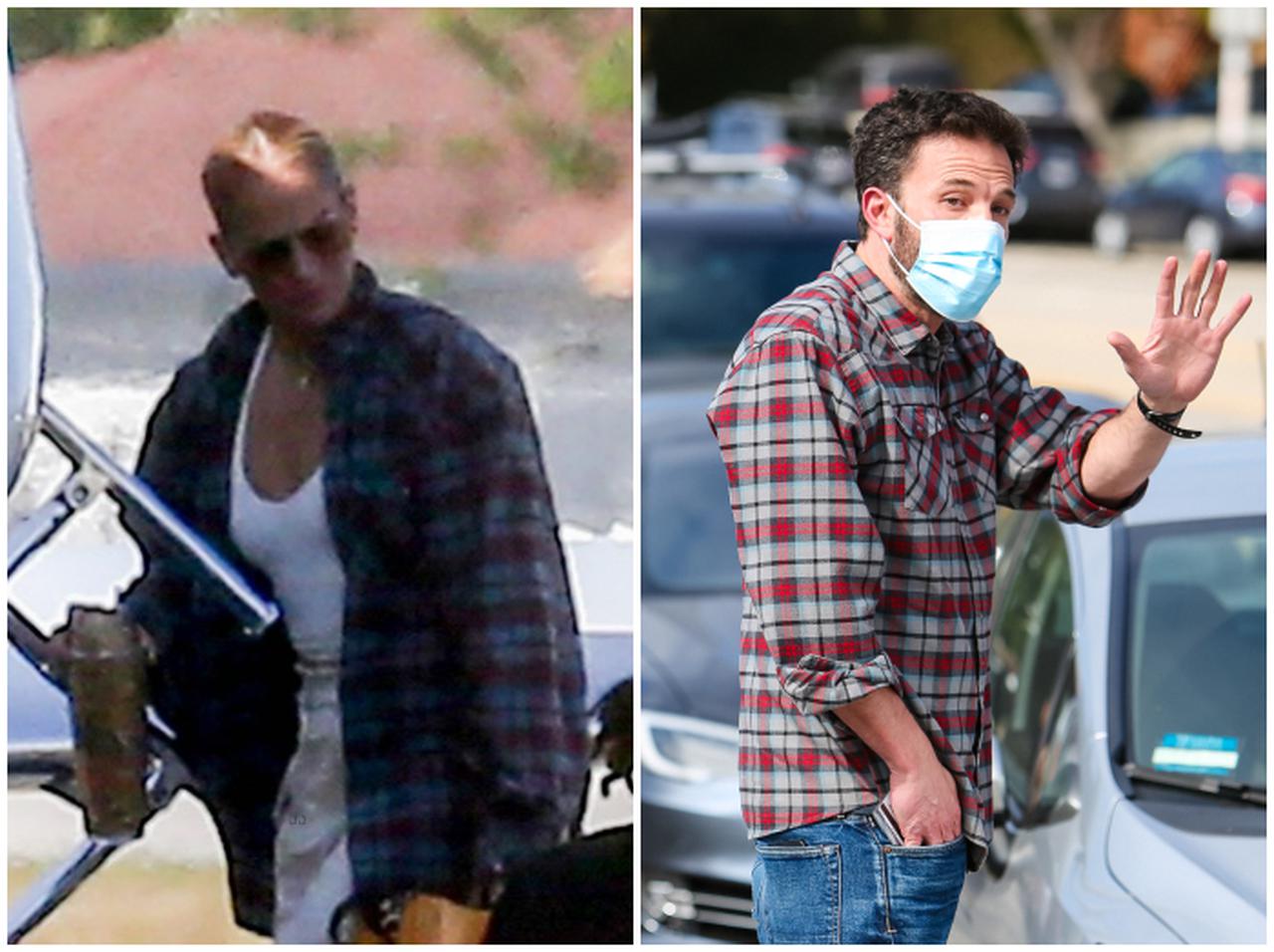 ジェニファー・ロペス、復縁濃厚の「ベン・アフレックの服」を着て外出