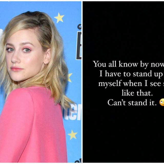 リリ・ラインハート、撮影現場で「アイコンタクト禁止令」を出しているという噂に“呆れ顔”