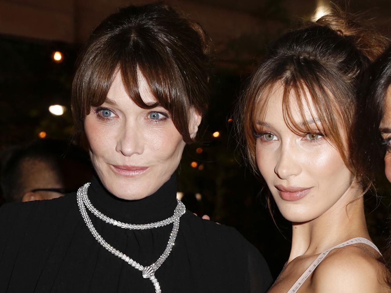 ベラ・ハディッド、二度見するほどそっくりな元フランス大統領の妻と再会