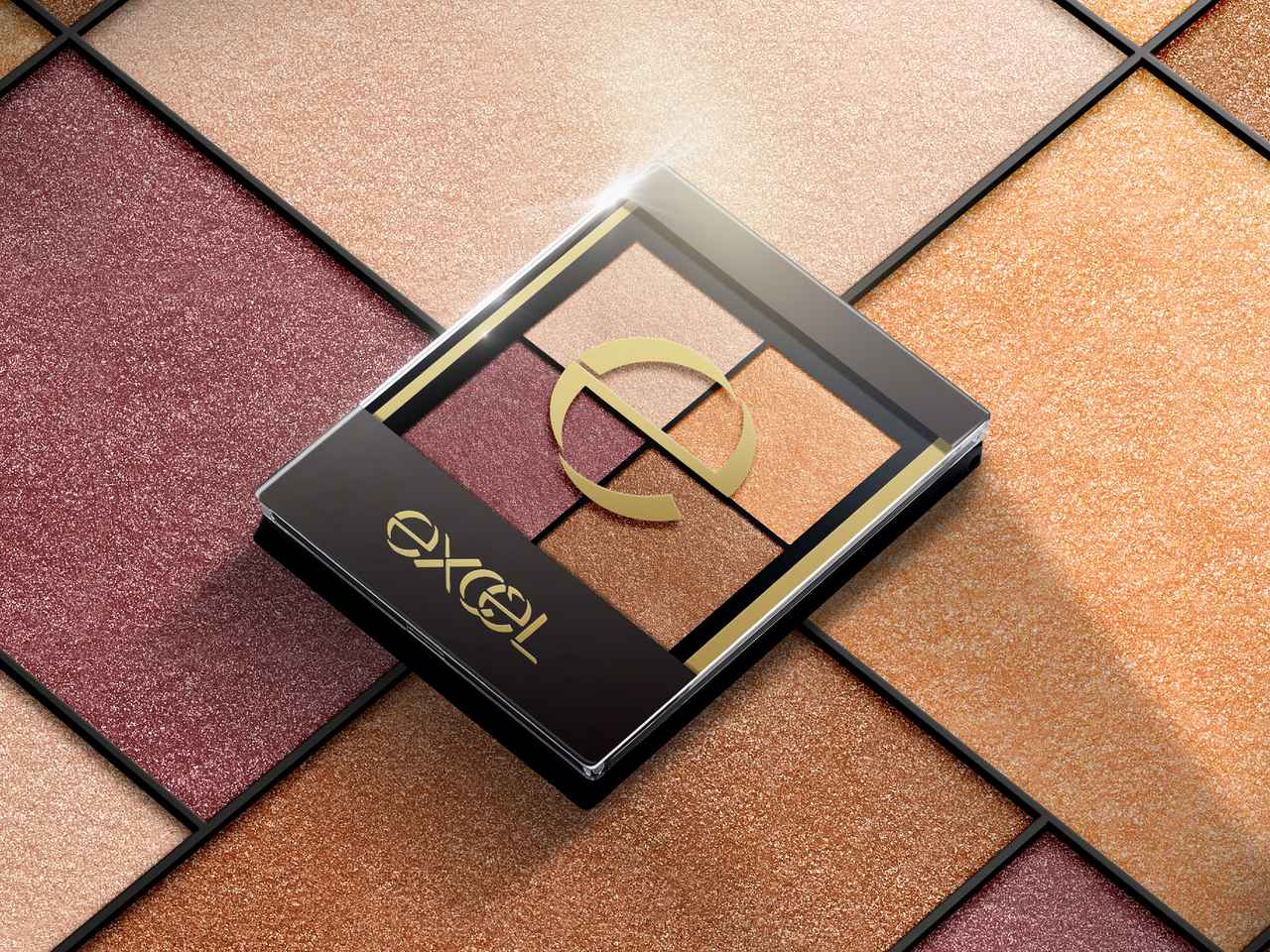 エクセルの人気4色アイパレット、21年秋の新色は“抜け感ボルドー×煌めきオレンジ”