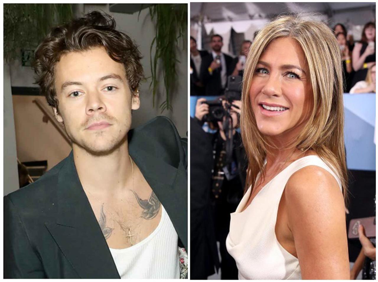 ハリー・スタイルズとジェニファー・アニストン、まさかのスーツが被る