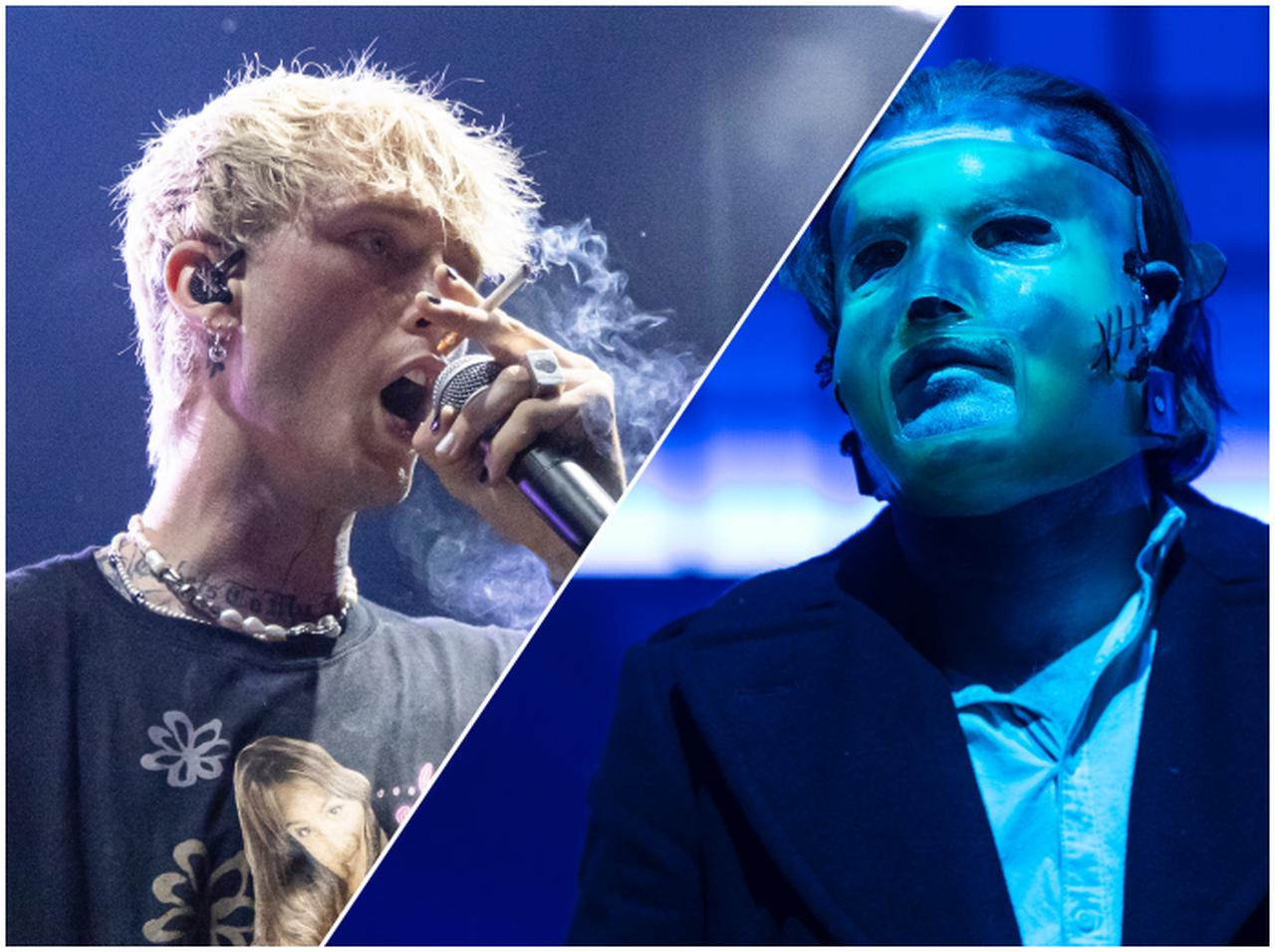 マシン・ガン・ケリー、ステージでスリップノットに喧嘩を売る「マスクを被った年老いた奇妙な連中」