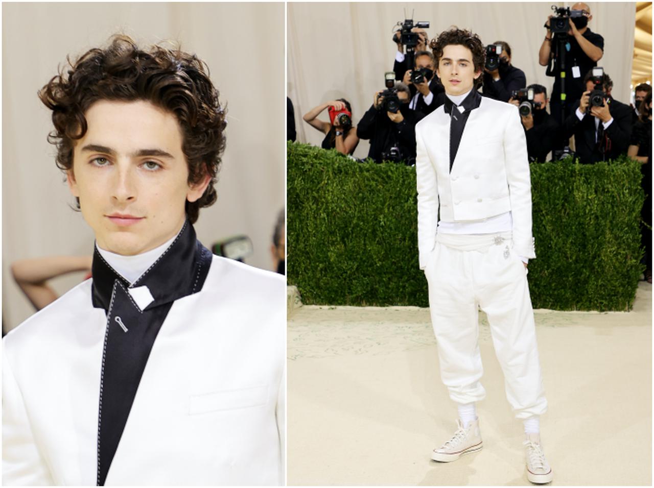 ティモシー・シャラメ、メットガラにスニーカー王子ルックで登場