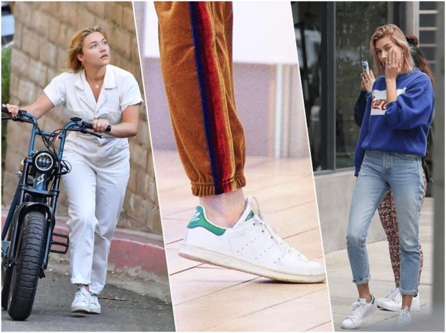 アディダスの名作白スニーカー「スタンスミス」の旬コーデをセレブスナップで拝見！