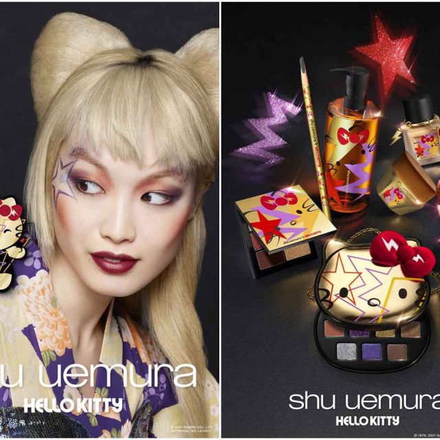 シュウ ウエムラ×HELLO KITTYの最強コラボ！グラムロックなホリデーコレクションが発売