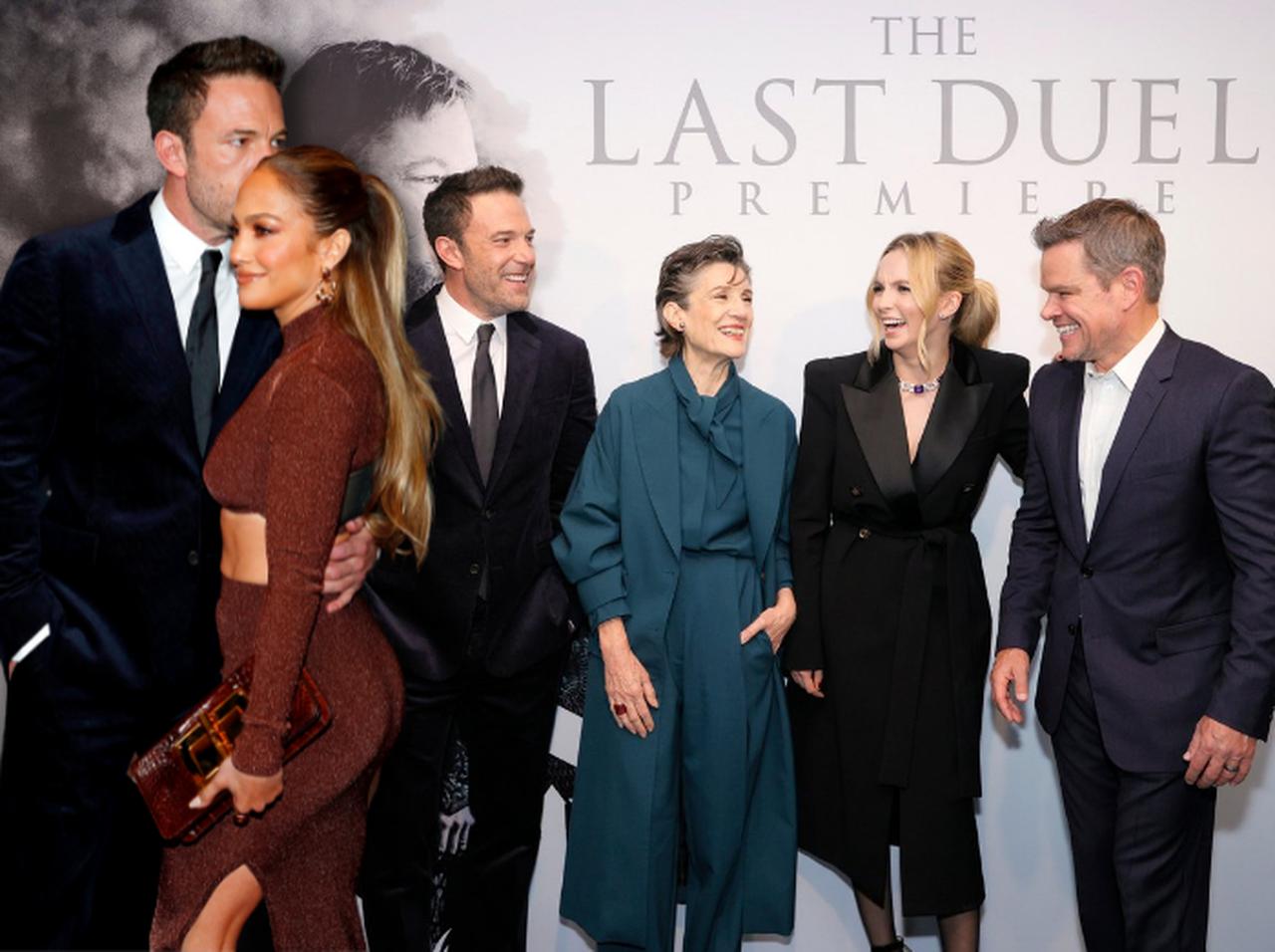 その行動かわいすぎる! 秋の話題作『最後の決闘裁判』プレミアで恋人ジェニファー・ロペスが舞台裏の姿明かす