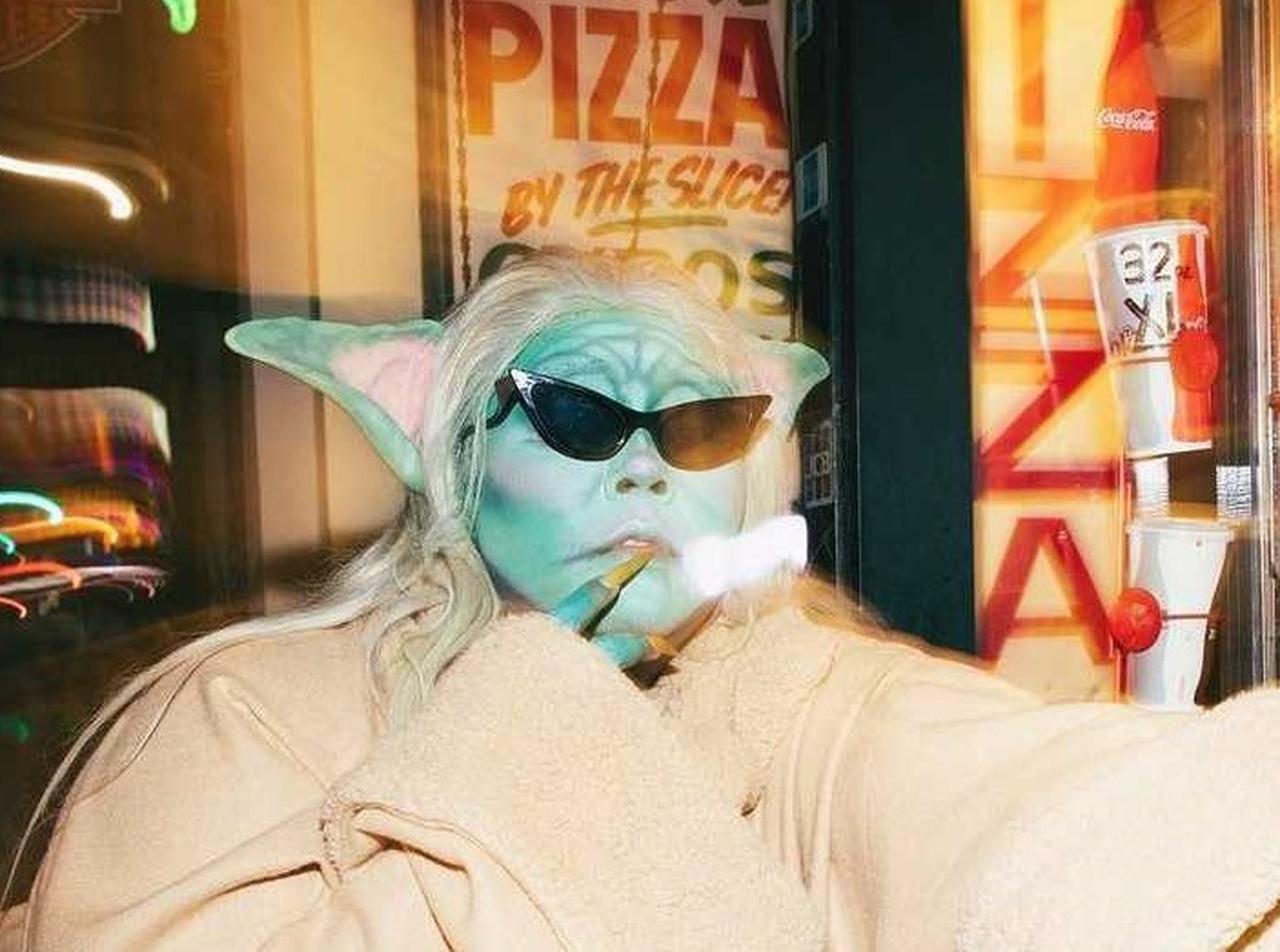 ベビーヨーダの仮装が完璧すぎてじわる、リゾが渾身の仮装をお披露目