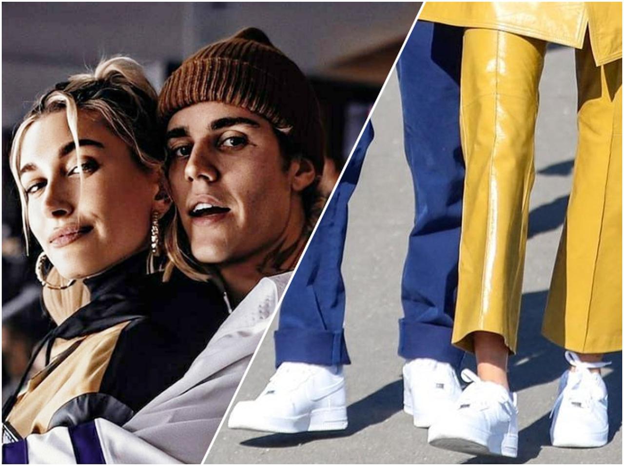 ジャスティン＆ヘイリー、白のナイキ「エアフォース１」でペアコーデ！