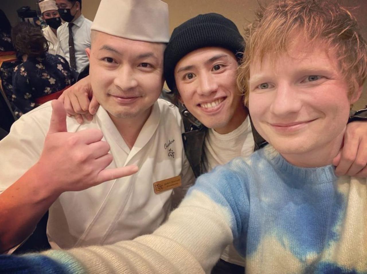 エド・シーラン、ワンオクTakaら豪華メンバーとLAで寿司ディナーを楽しむ