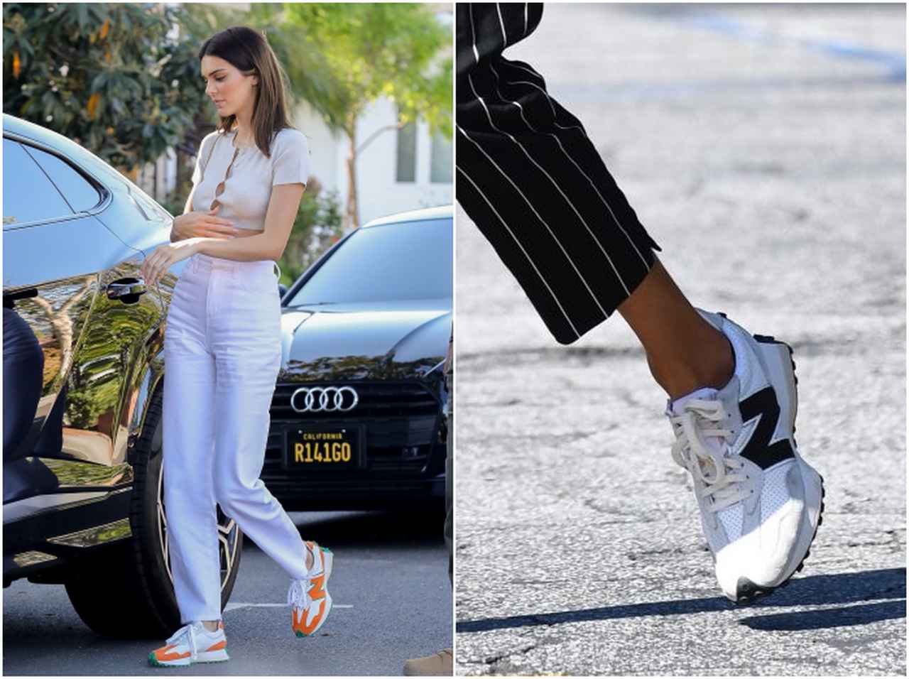 「ニューバランス」と「カサブランカ」のコラボスニーカーがセレブの私服のアクセントに！