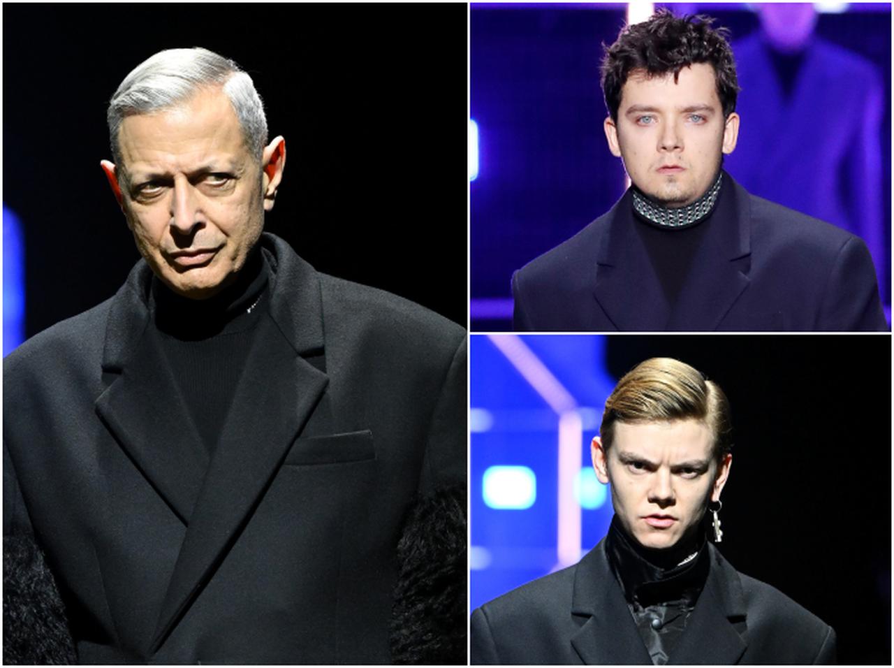 プラダのショーで人気俳優たちがモデルさながらのウォーキングを披露