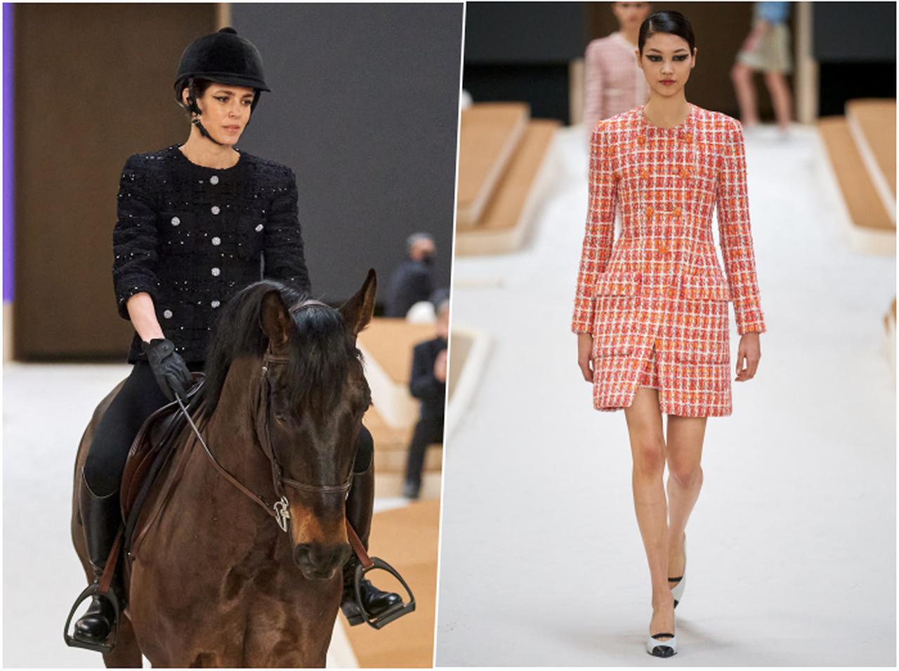 シャネルのショーでグレース・ケリーの孫が“馬”に乗って颯爽と登場