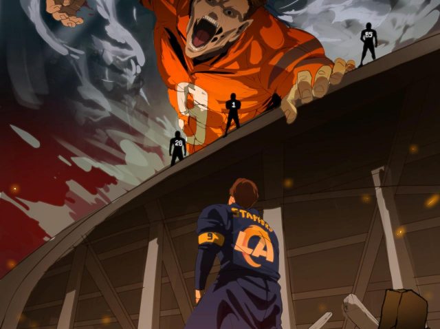 米NFL界隈で『進撃の巨人』が大流行、スーパーボウルに向けた「1枚の画像」が話題