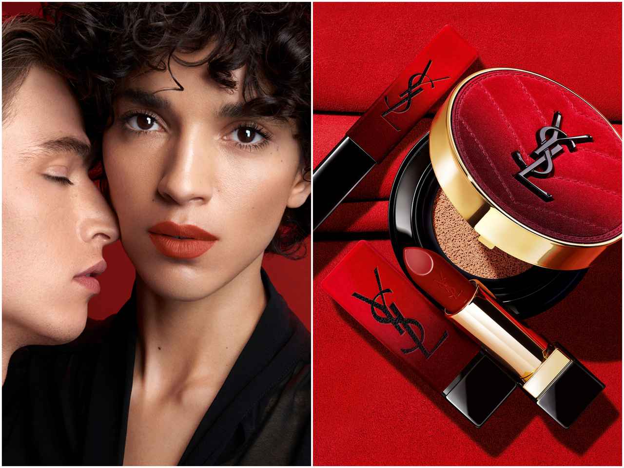 YSLから、“真紅ベルベット”のバレンタイン限定コスメ登場！クッションファンデ＆人気リップ