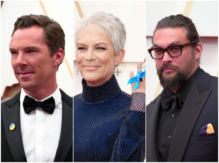 ベネディクト・カンバーバッチら、レッドカーペットでウクライナへのサポートを示す【第94回アカデミー賞】