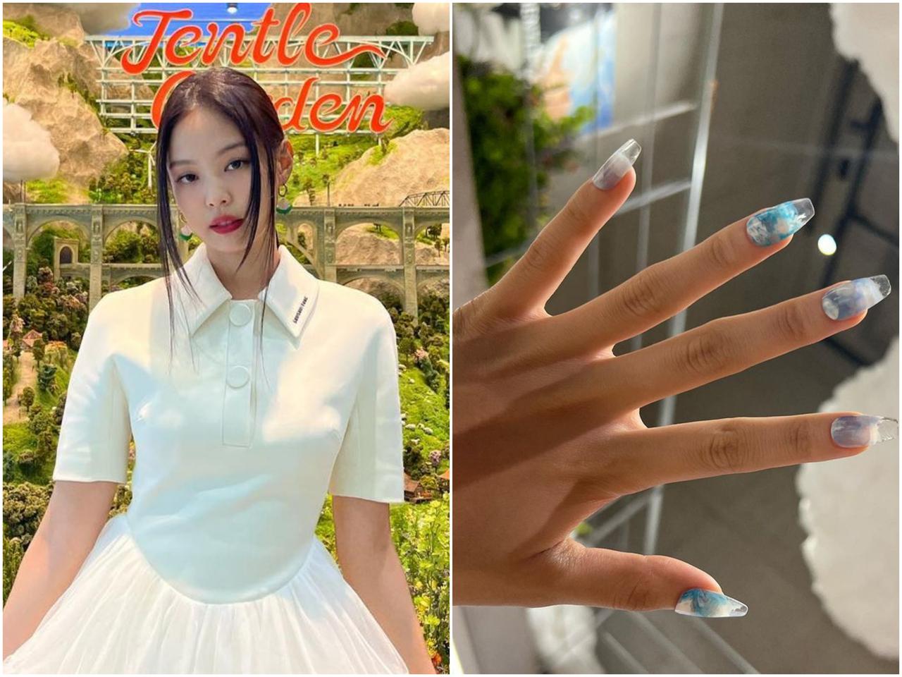 BLACKPINKジェニーの「雲ネイル」が透明感たっぷりで可愛すぎると話題に